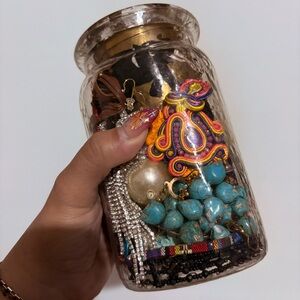 Large mystery jewelry jar